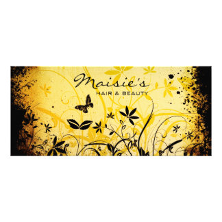 Panfleto Placa de Rack Floral Grunge