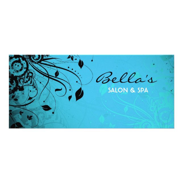 Panfleto Placa de Rack Floral Grunge (Frente)