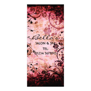Panfleto Placa de Rack Floral Grunge