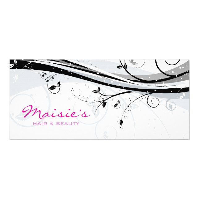 Panfleto Placa de Rack Floral Grunge (Frente)