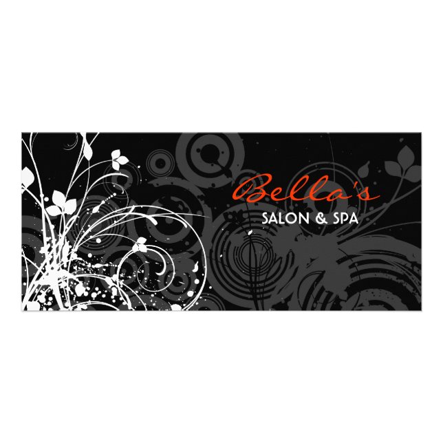 Panfleto Placa de Rack Floral Grunge (Frente)