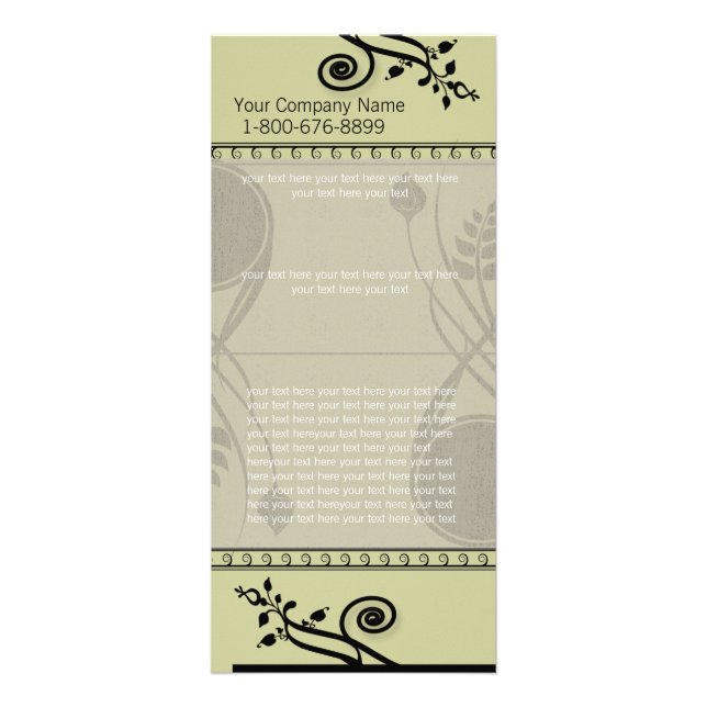 Panfleto Placa de rack giratória (Frente)