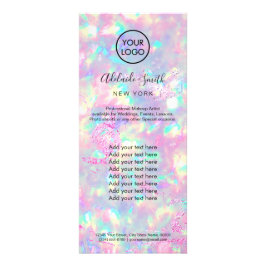 Panfleto placa de rack opal brilhante