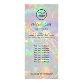 Panfleto placa de rack opal iridescente falsa