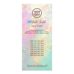 Panfleto placa de rack opal iridescente falsa