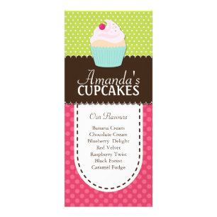 Panfleto Placa de rack para Cupcake Whimsical e Diversivel