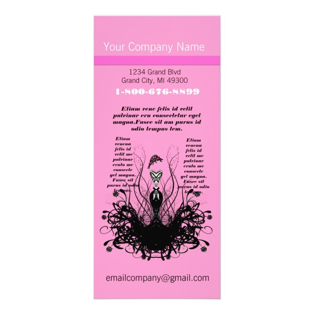 Panfleto Placa de rack para divisão de moda rosa (Frente)