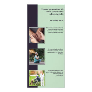 Panfleto Placa de rack para serviços de assistência domé