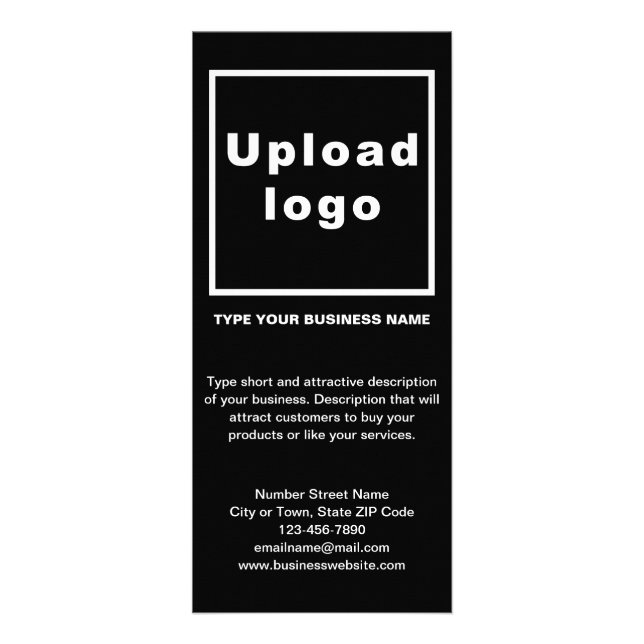 Panfleto Placa de rack preta para empresa (Frente)
