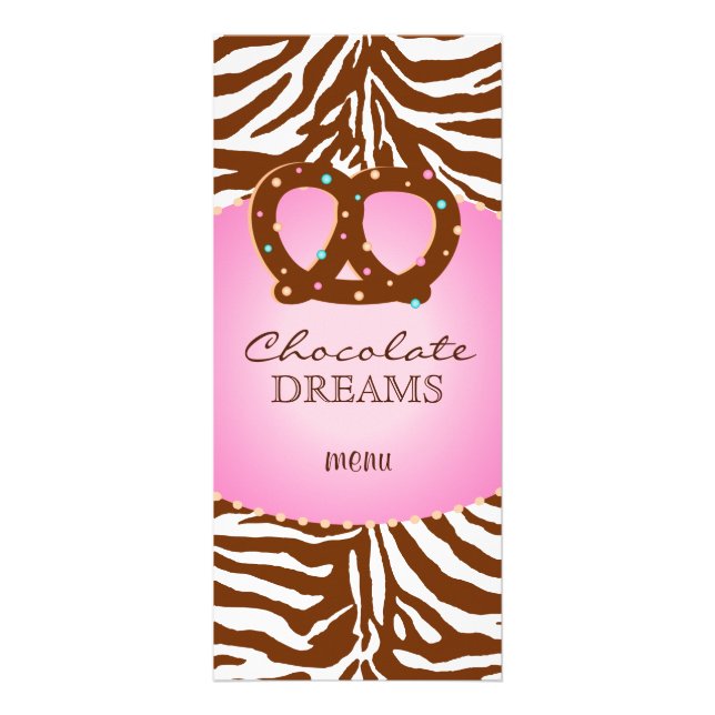 Panfleto Placa de rack Pretzel Chocolate Rosa Castanho (Frente)