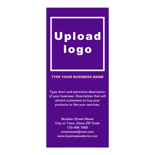 Panfleto Placa de rack roxa para empresa (Frente)