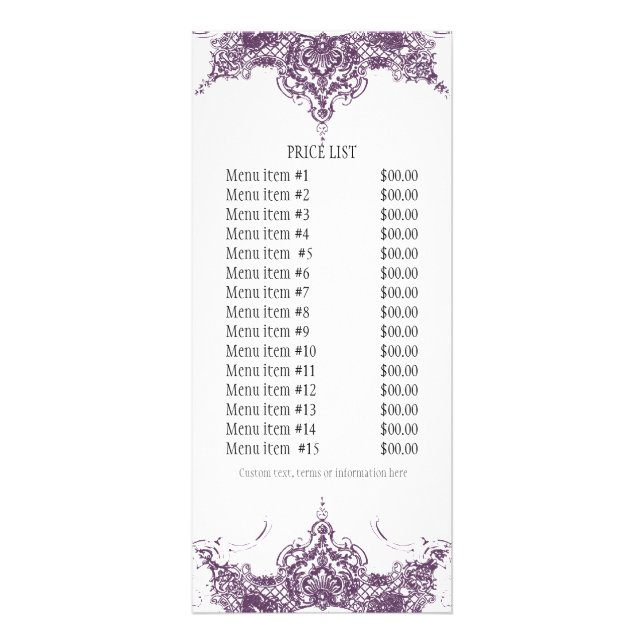 Panfleto Placa de Taxa de Negócios - Placa de Rolagem para  (Frente)