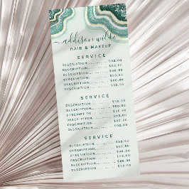 Panfleto Placa Rack de Geodo de Agitação Dourada Teal