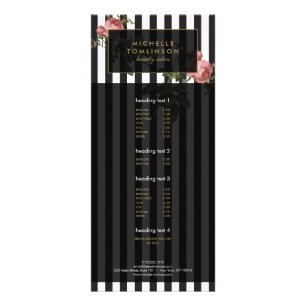 Panfleto Placa Rack Vintage Floral Strike Salon