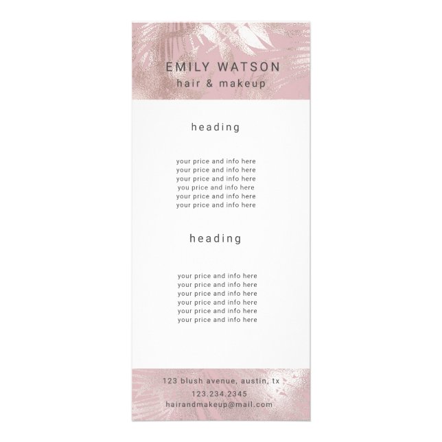 Panfleto placas de rack tropicais de folha fina salona (Frente)