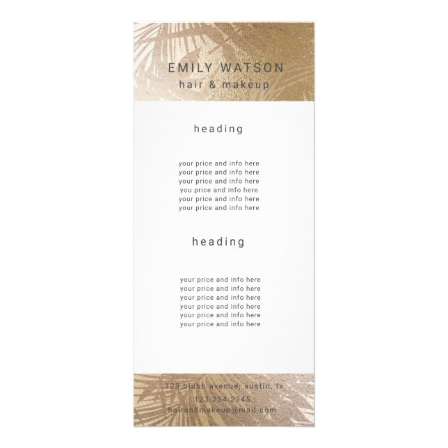 Panfleto placas de rack tropicais de folha fina salona (Frente)