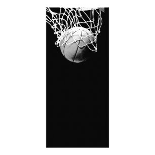 Panfleto Placas em rack de basquete B&W