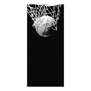 Panfleto Placas em rack de basquete B&W