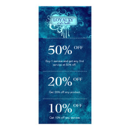 Panfleto Placas Marketing de Salão Azul Grunge Floral