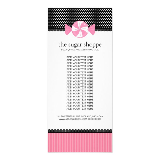 Panfleto Placas para rack de produtos para Compro de doce (Frente)