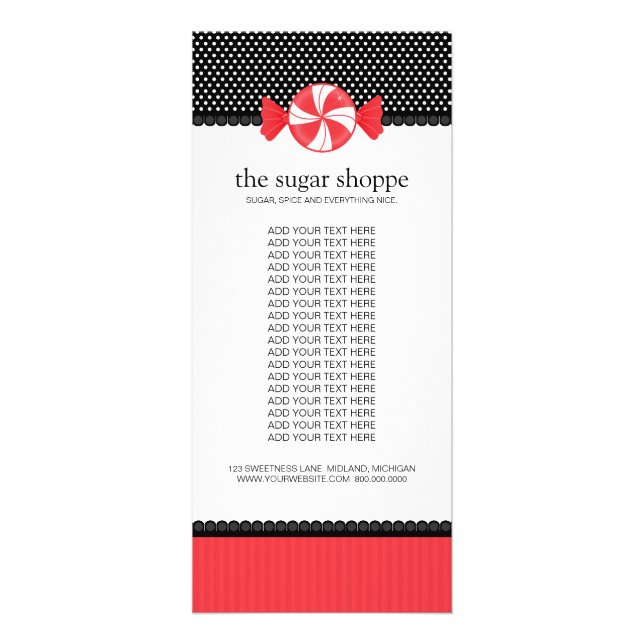 Panfleto Placas para rack de produtos para Compro de doce (Frente)