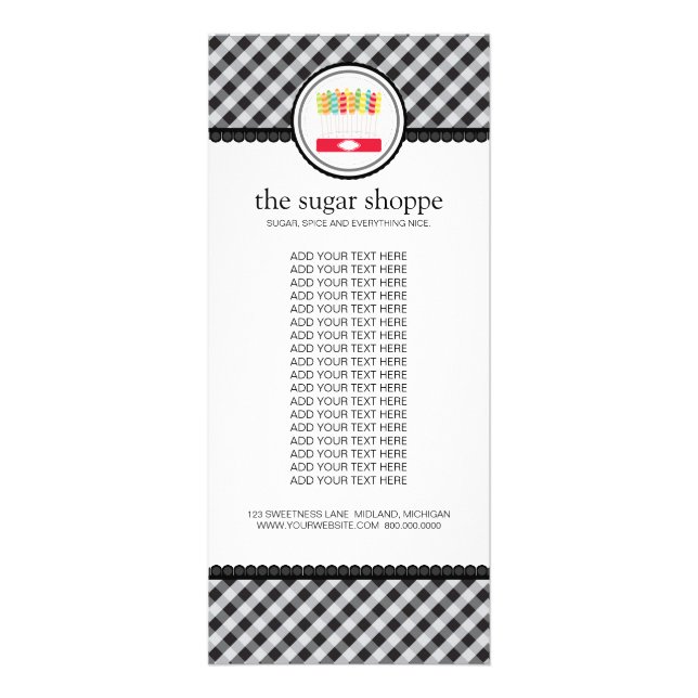 Panfleto Placas para rack de produtos para Compro de doce (Frente)