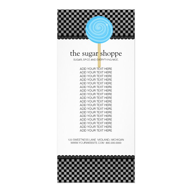 Panfleto Placas para rack de produtos para Compro de doce (Frente)