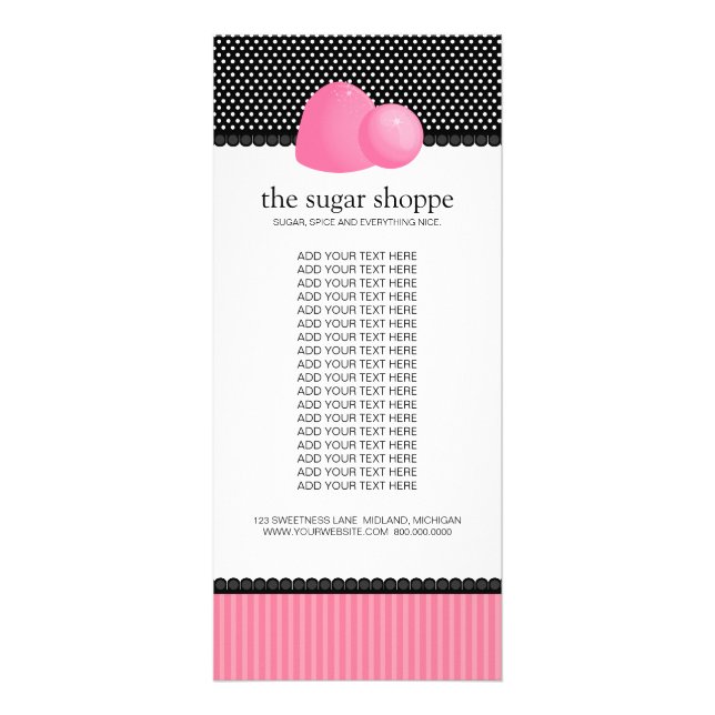 Panfleto Placas para rack de produtos para Compro de doce (Frente)