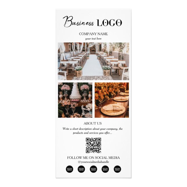 Panfleto Planejamento de eventos 3 fotos Mídia social (Frente)