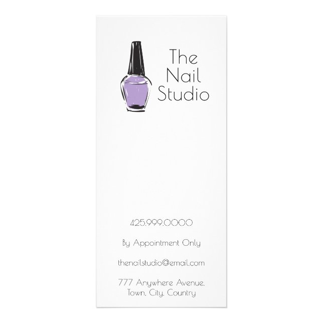 Panfleto Preço de Manicure e Pedicure de Salão de Unhas de  (Verso)