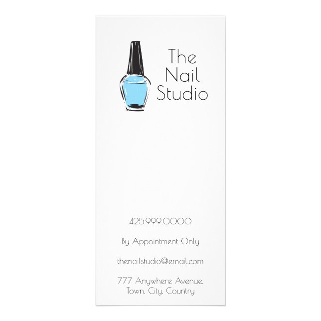 Panfleto Preço de Manicure e Pedicure de Salão de Unhas de  (Verso)