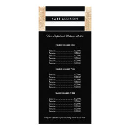 Panfleto Preço de Sequência Dourada FAUX com distribuição e