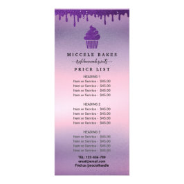 Panfleto Preço do Serviço de Pasta Roxa