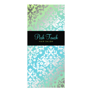 Panfleto Preto de turquesa & de limão do damasco do brilho