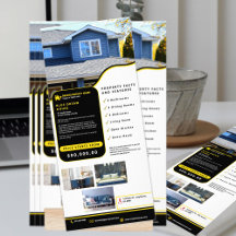 Preto profissional e estado real amarelo moderno