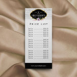 Panfleto Price List | Hair Stylist Vintage Floral & Wood<br><div class="desc">Hair Stylist Vintage Floral Rustic Wood Price List Rack Cards.</div>