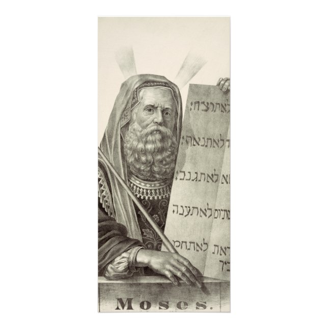 Panfleto Profeta Moisés com os comprimidos da lei (Frente)