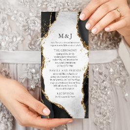 Panfleto Programa de Agitação de Cinza, Dourada e Preta