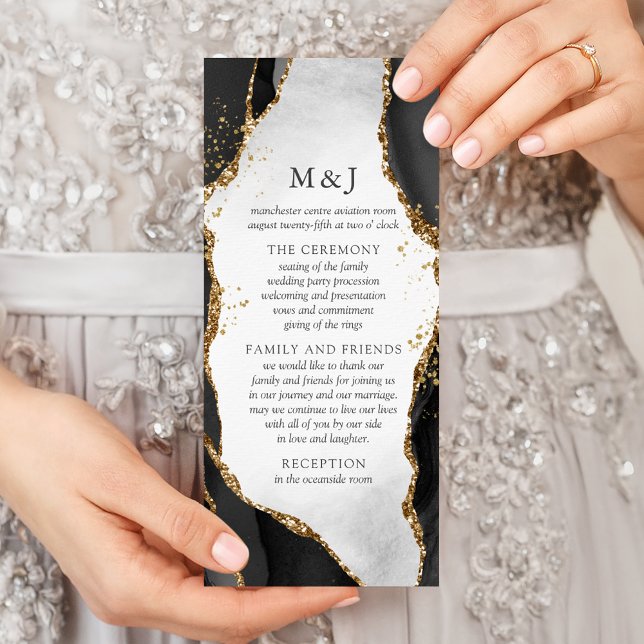 Panfleto Programa de Agitação de Cinza, Dourada e Preta (Criador carregado)