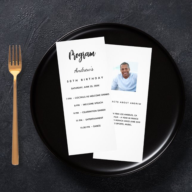 Panfleto Programa de aniversário - Fatos de diversão com fo (Criador carregado)