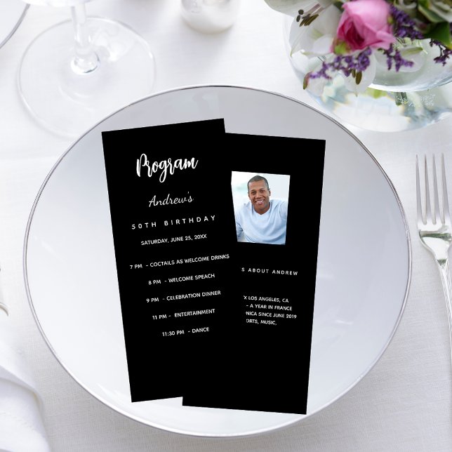 Panfleto Programa de aniversário - Fatos de diversão com fo (Criador carregado)