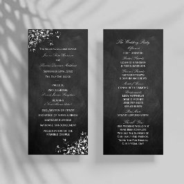 Panfleto Programa De Casamento De Chalkboard Em Brancos Bra