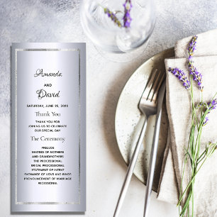 Panfleto Programa de casamento elegante de glam metálico pr