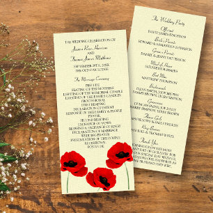 Panfleto Programa de Casamento Floral de Populações de Mole