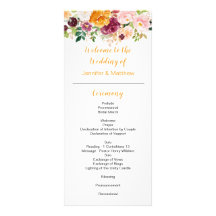 Programa de Casamento Mauve Pink Saffron