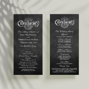 Panfleto Programas Elegantes de Cerimônia de Casamento de C