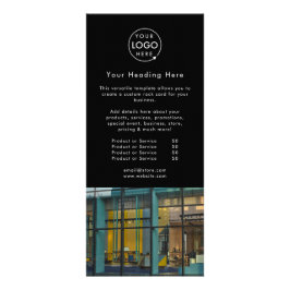 Panfleto Publicidade Empresarial | Logotipo de Foto Preta M