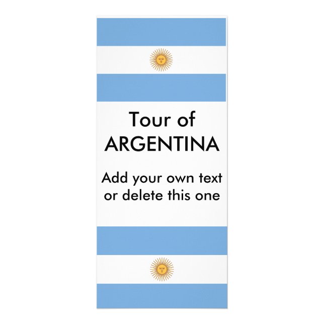 Panfleto Rack Card com bandeira da Argentina (Frente)