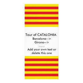 Panfleto Rack Card com bandeira da Catalunha