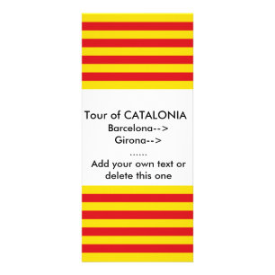 Panfleto Rack Card com bandeira da Catalunha
